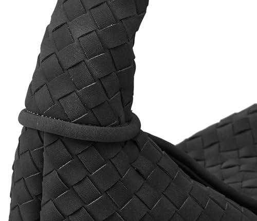 Woven Leather Hobo Shoulder Bag