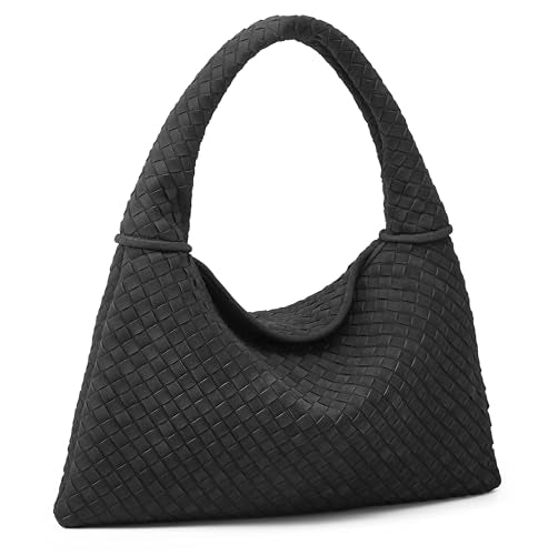 Woven Leather Hobo Shoulder Bag