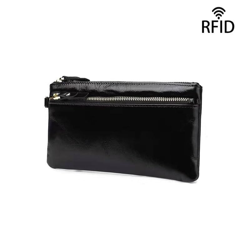 UOHLCX HBJWOV Men Genuine Leather Wallet Blocking Credit Card Holder Male