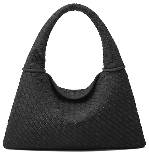 Woven Leather Hobo Shoulder Bag