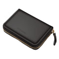 Cow Leather Zip Card Holder Wallet