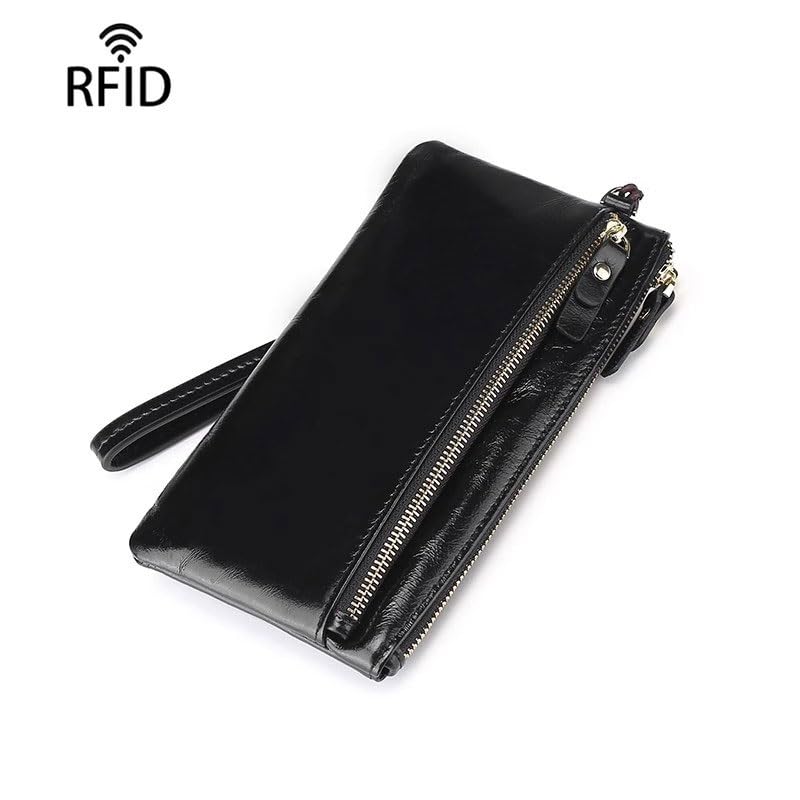 UOHLCX HBJWOV Men Genuine Leather Wallet Blocking Credit Card Holder Male