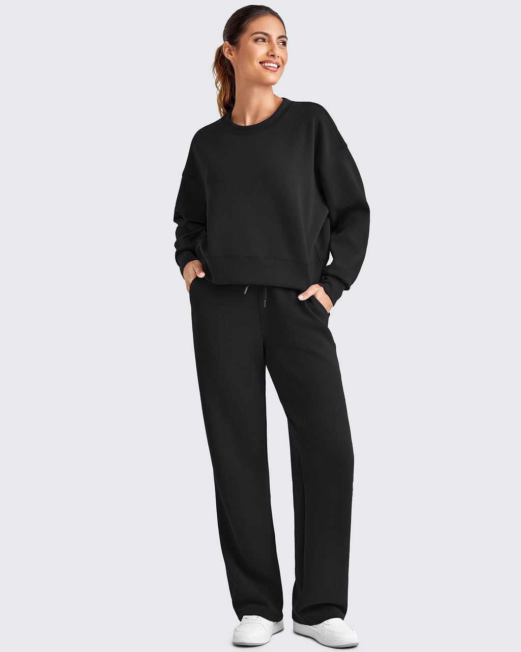 G4Free Smoofit Women Wide Leg Sweatpants Drawstring with Pockets