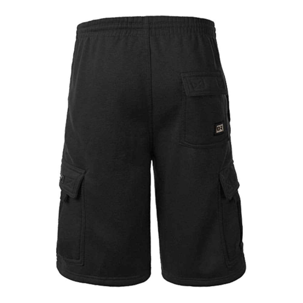 DREAM USA Men's Fleece Cargo Shorts Heavyweight M-5XL