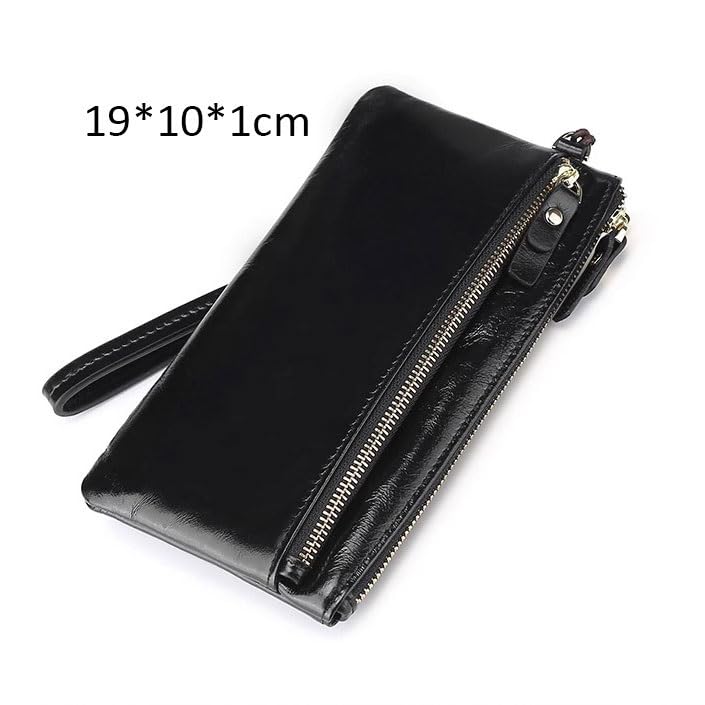 UOHLCX HBJWOV Men Genuine Leather Wallet Blocking Credit Card Holder Male