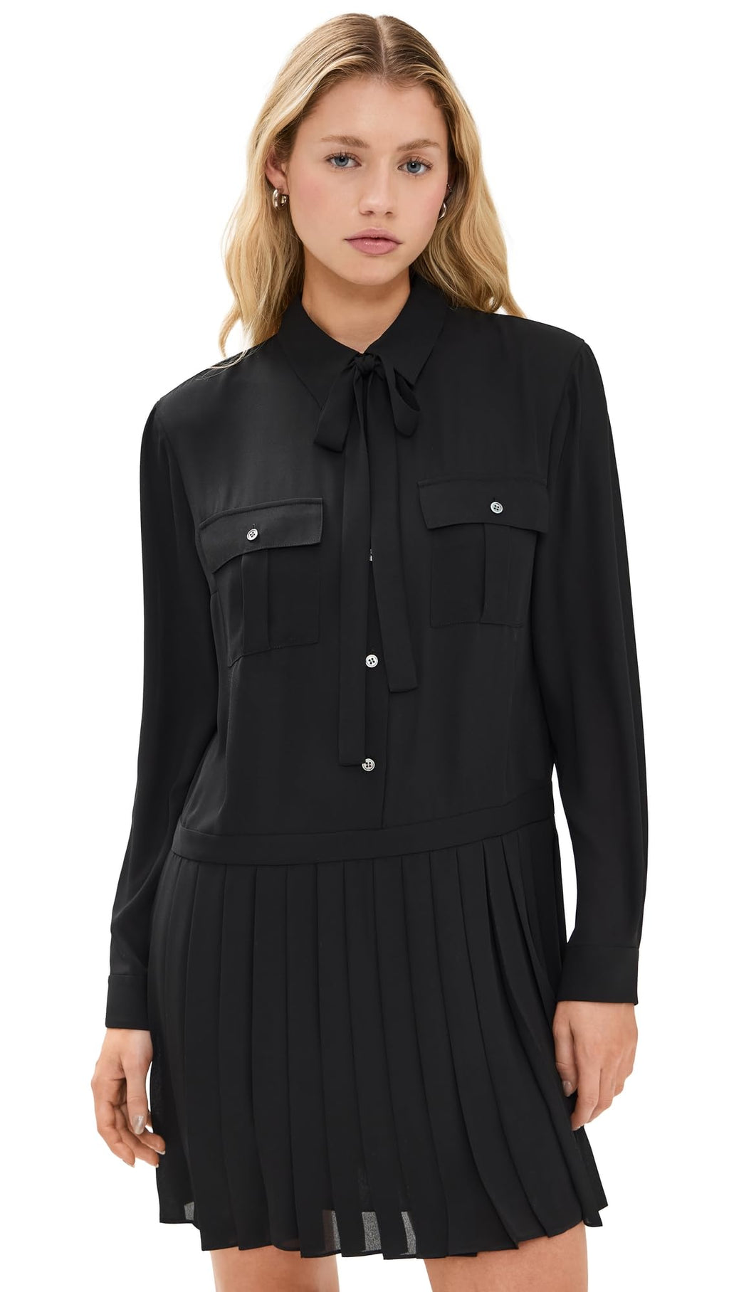 Theory Women's Pleated Skirt Mini Dress