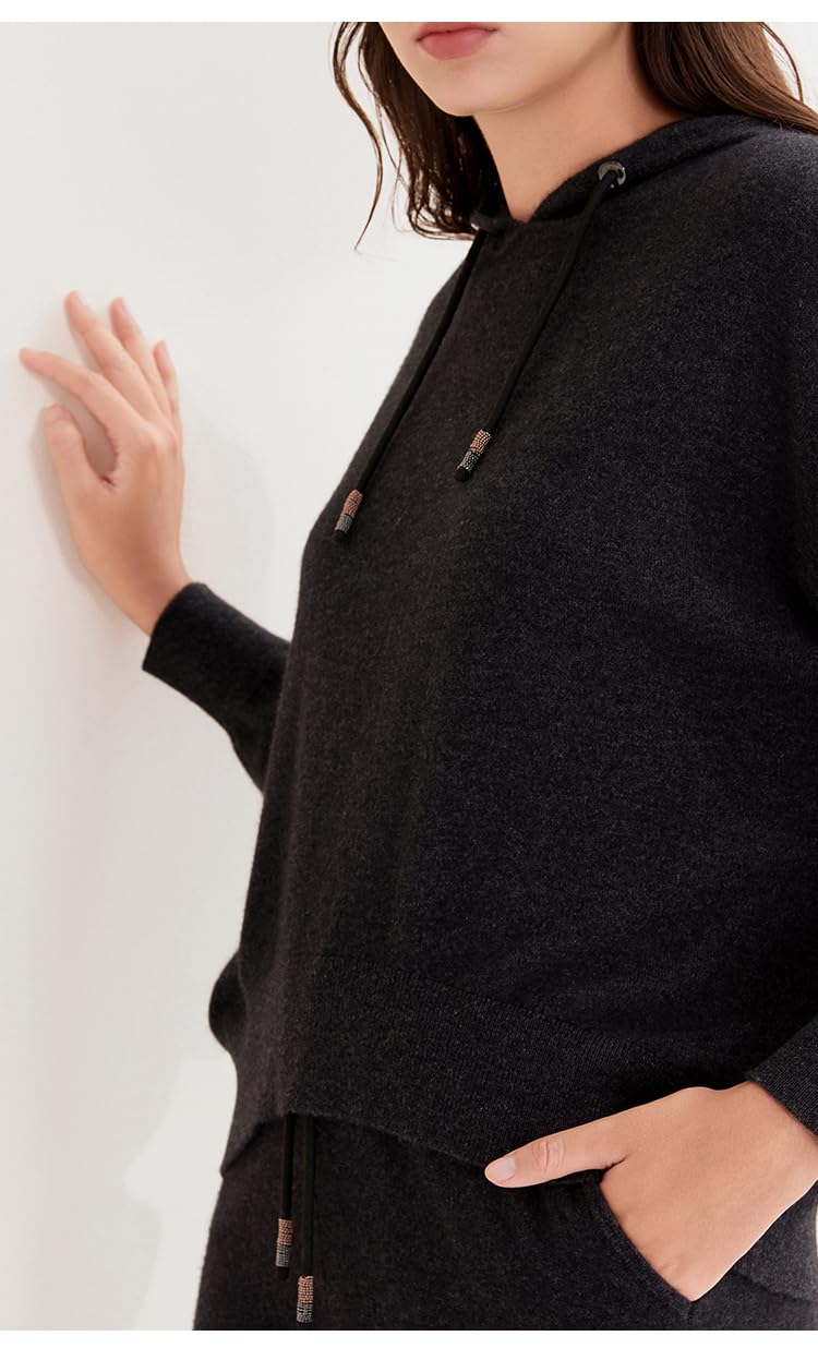 Cashmere Relaxed Fit Pullover Hoodie