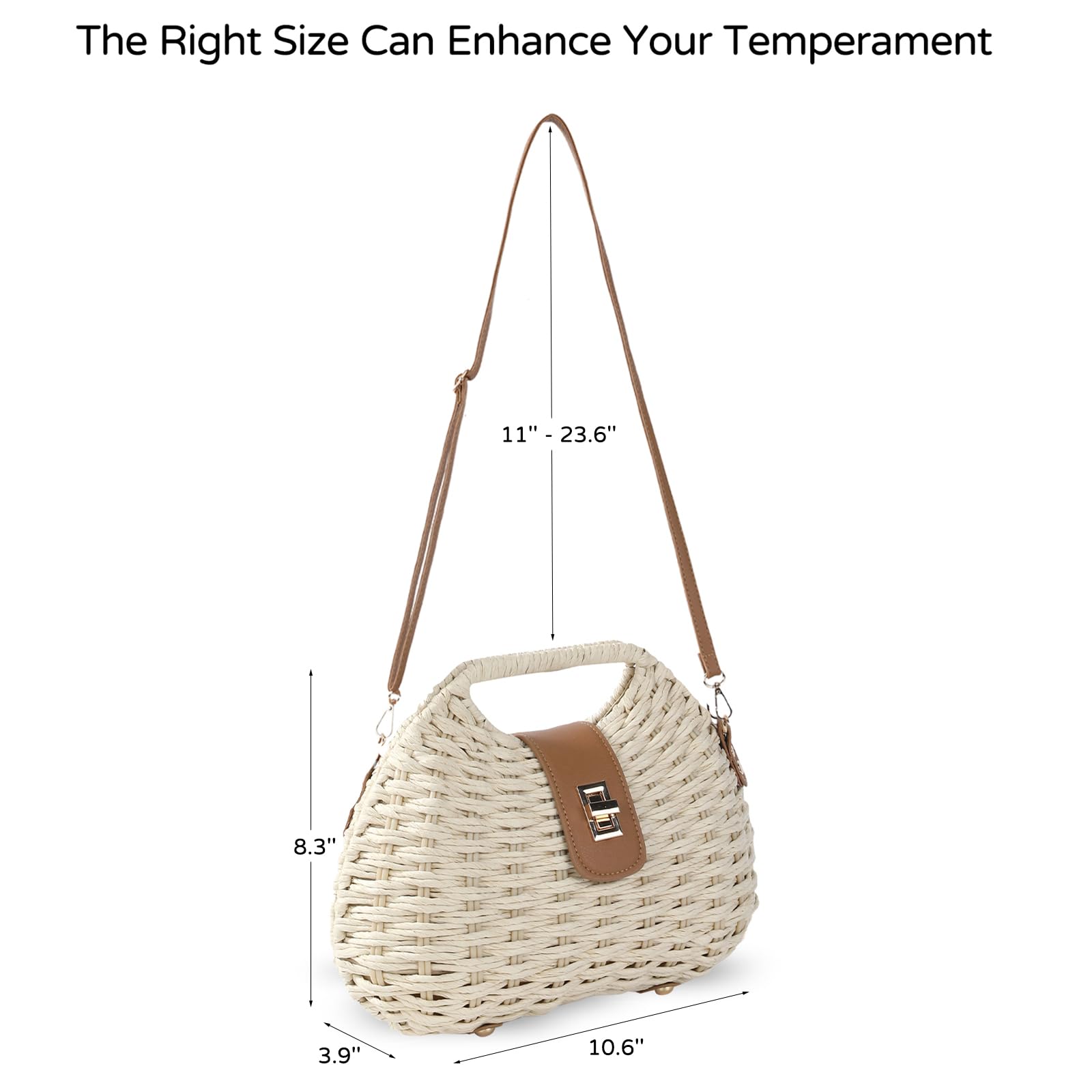 Handwoven Straw Crossbody Clutch