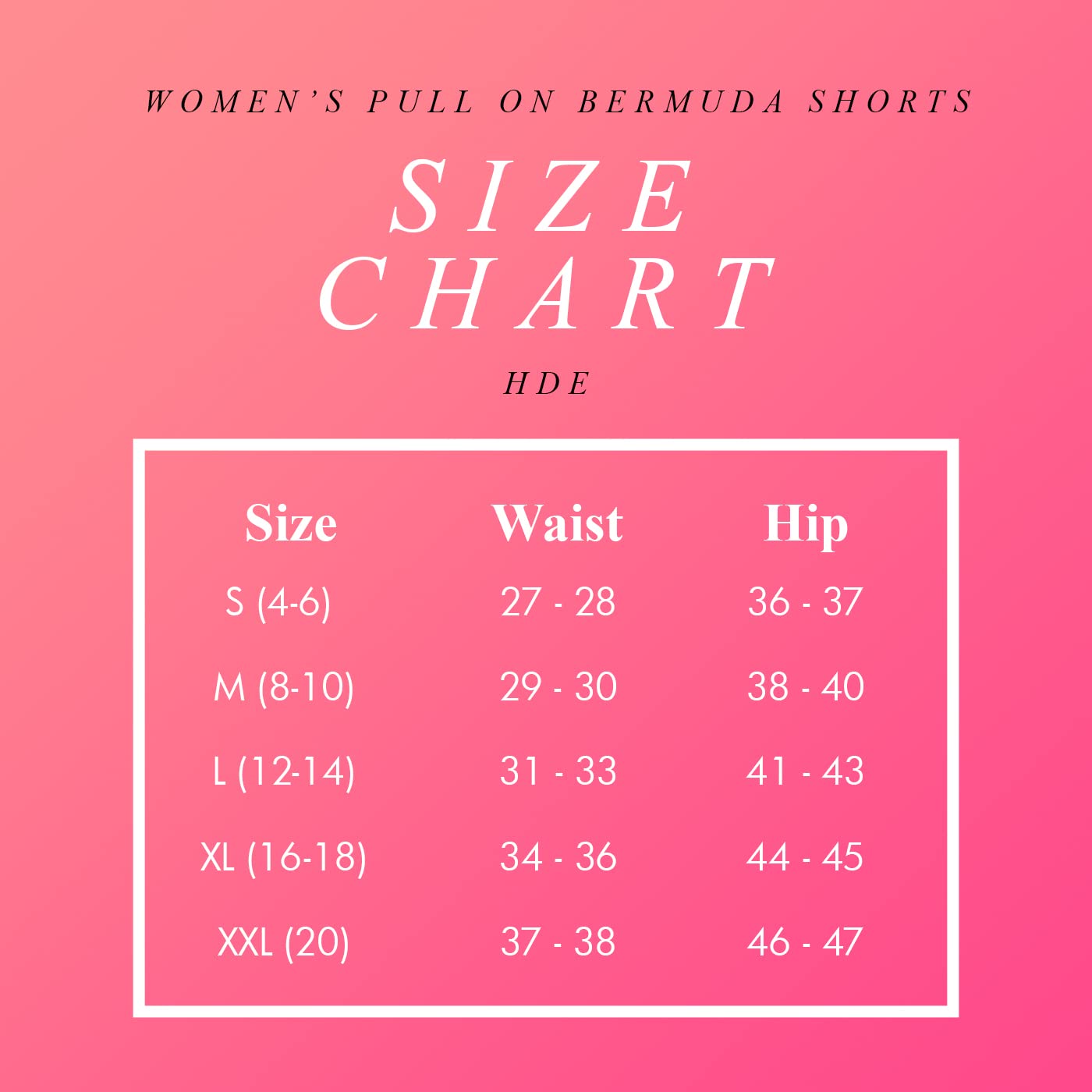 HDE Women's Pull On Bermuda Shorts Mid Rise 10" Inseam Shorts with Pockets