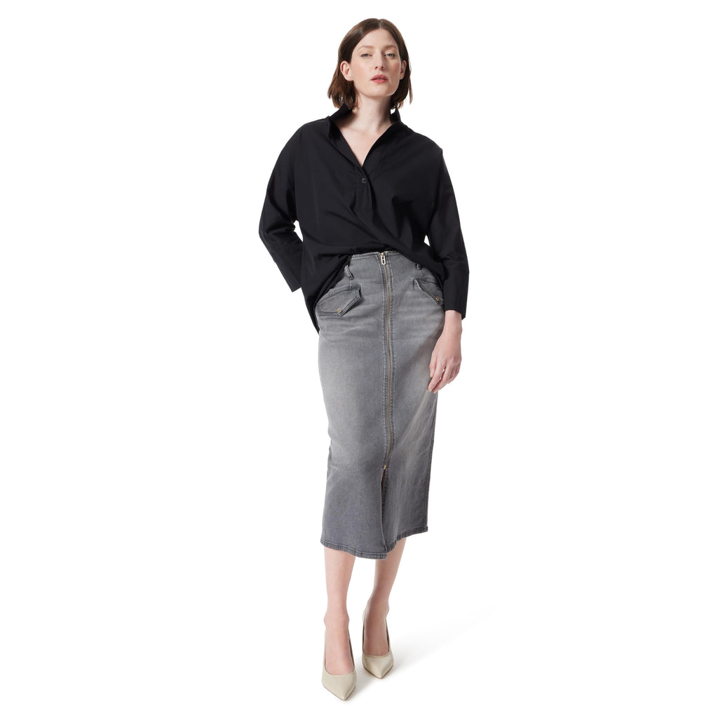 DEE OCLEPPO Women's Hailey Stand Collar Shirt Standard