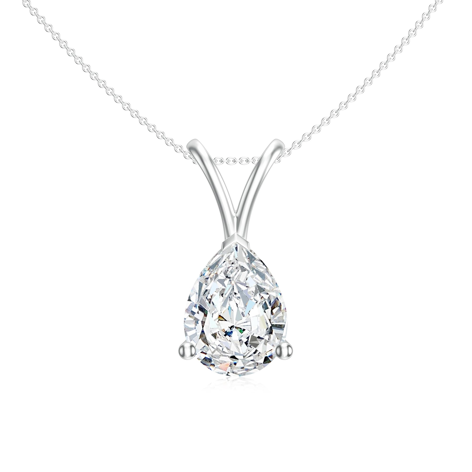 Teardrop Moissanite Pendant Necklace