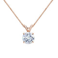Round Moissanite Solitaire Pendant Necklace