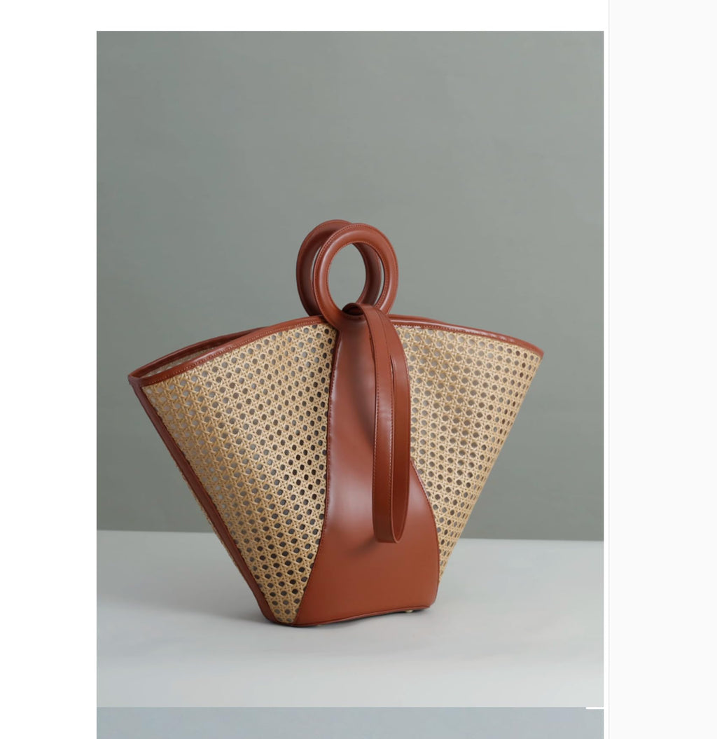 Rattan Woven Straw Tote Bag