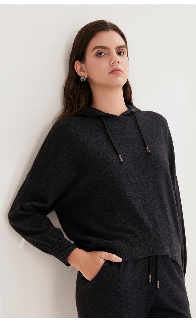 Cashmere Relaxed Fit Pullover Hoodie