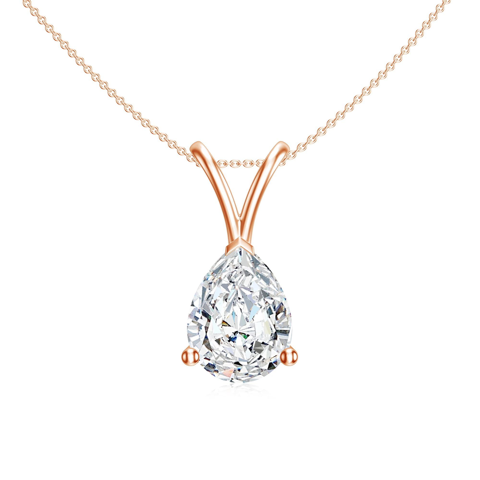 Teardrop Moissanite Pendant Necklace