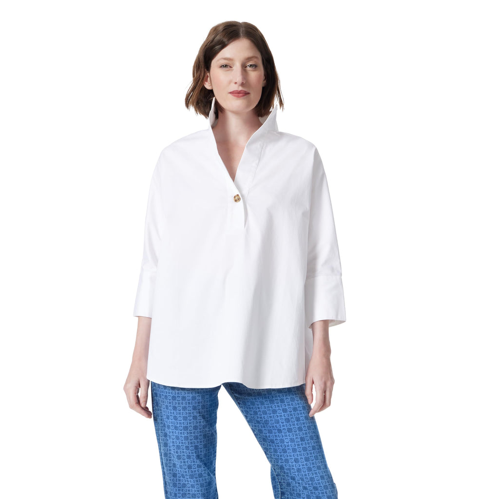 DEE OCLEPPO Women's Hailey Stand Collar Shirt Standard