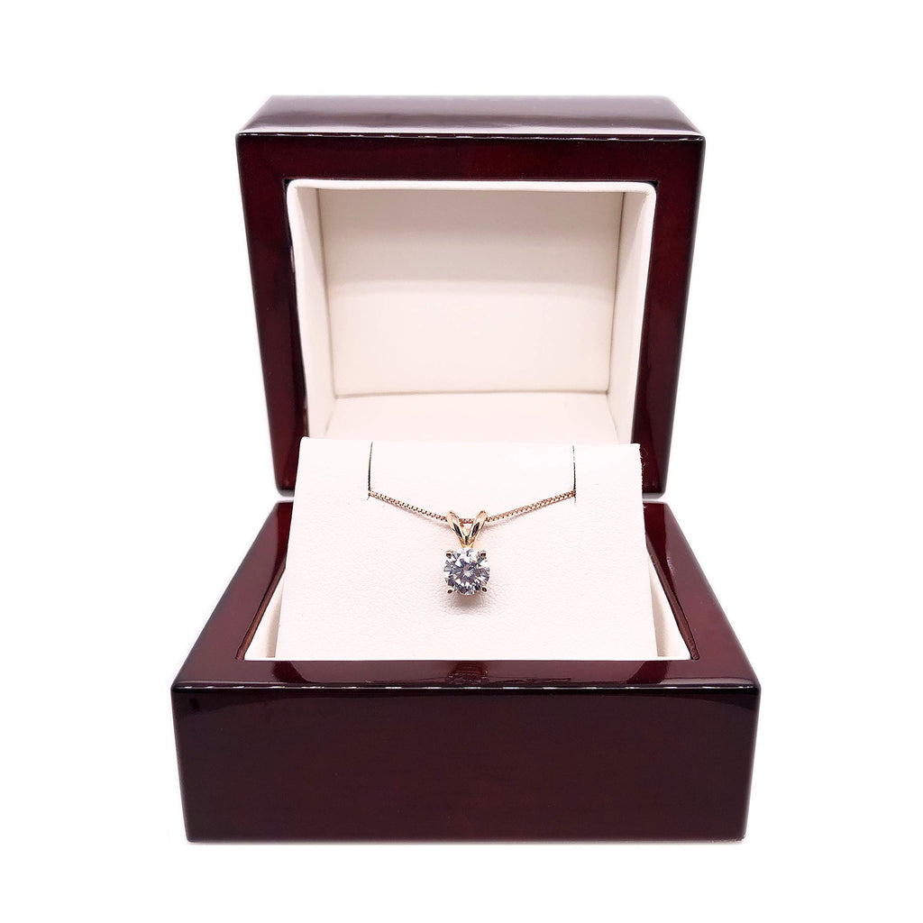 Round Moissanite Solitaire Pendant Necklace