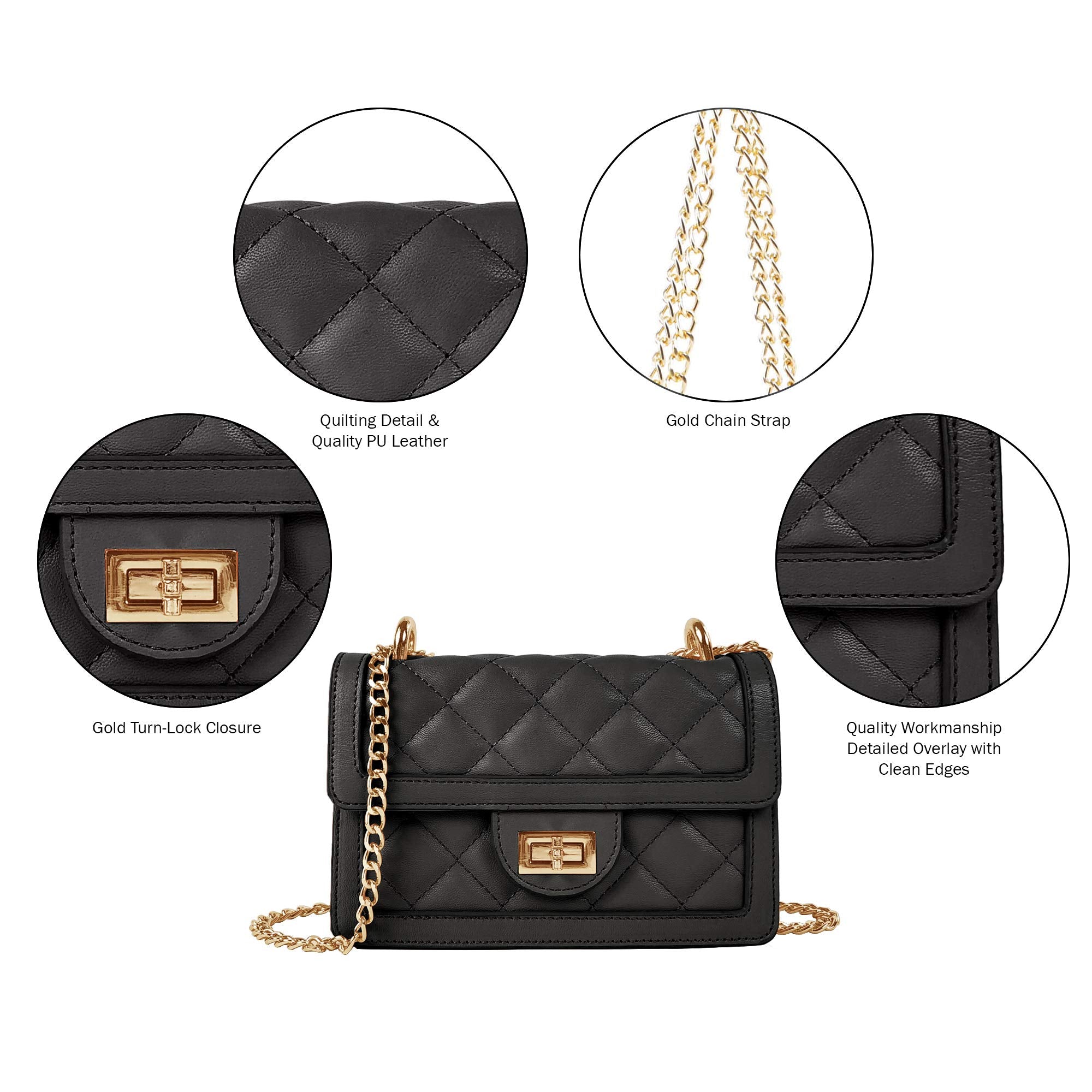 Quilted Mini Crossbody Shoulder Bag