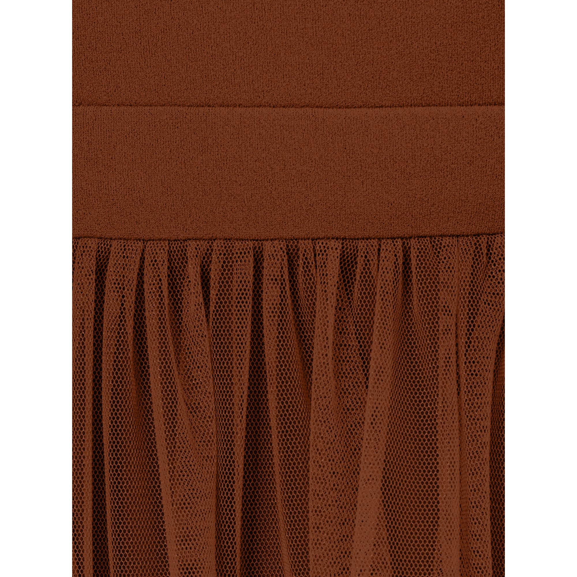 Adrianna Papell Women's Knit and Mesh Midi Dress